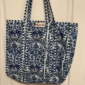 Blue Patterned Tote Bag
